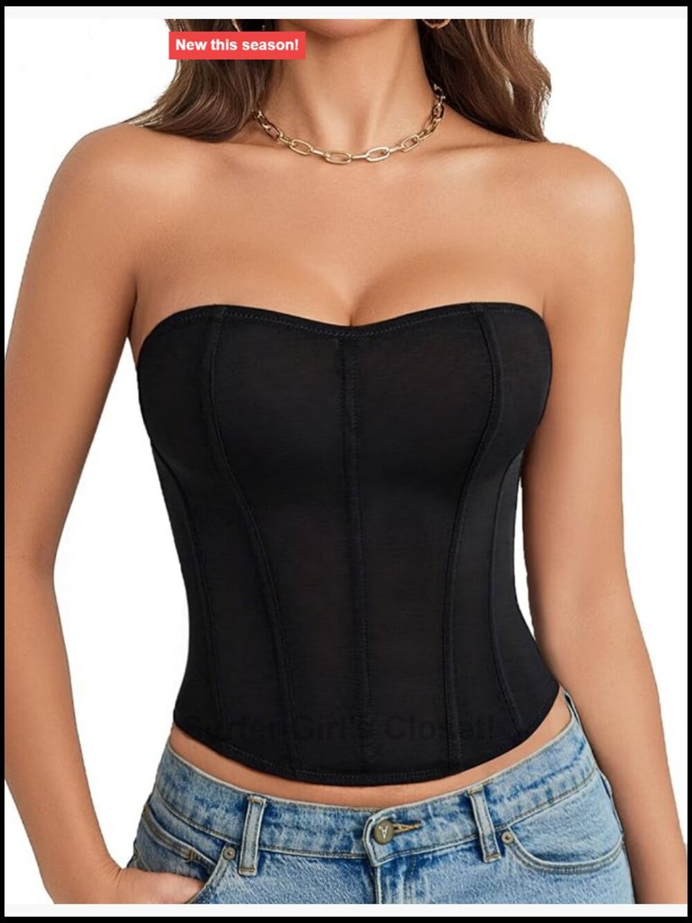 Mesh Strapless Bustier Corset Top Boned Tie Back Going Out Party
